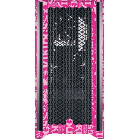NFL Minnesota Vikings - Blast Pink Corsair 4000D Tempered Glass Mid-Tower ATX Case Skin