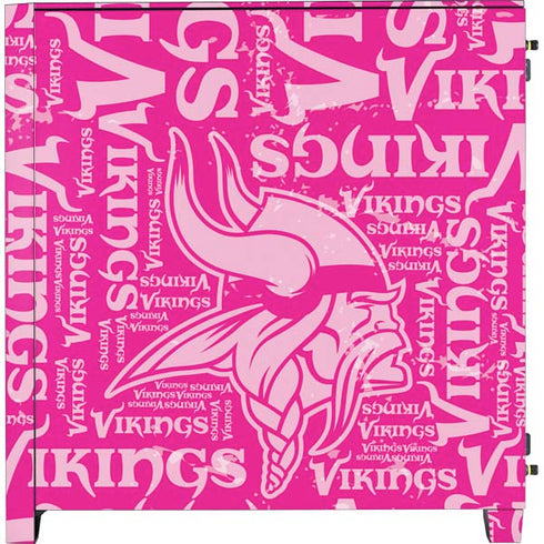 NFL Minnesota Vikings - Blast Pink Corsair 4000D Tempered Glass Mid-Tower ATX Case Skin