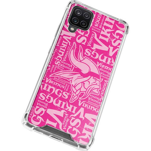 NFL Minnesota Vikings - Blast Pink Galaxy A12 Clear Case