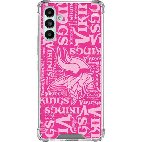 NFL Minnesota Vikings - Blast Pink Galaxy A13 5G Clear Case