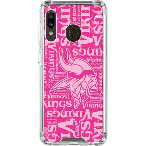 NFL Minnesota Vikings - Blast Pink Galaxy A30 Clear Case