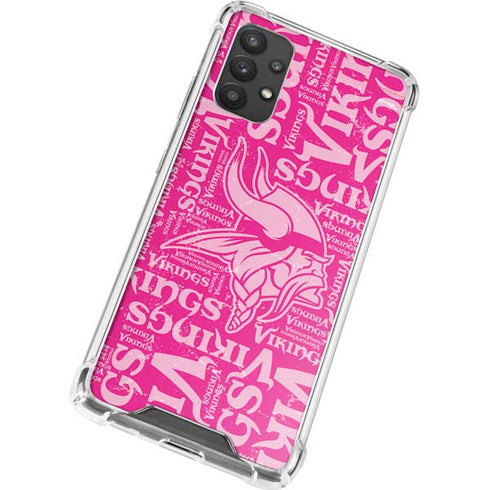 NFL Minnesota Vikings - Blast Pink Galaxy A32 5G Clear Case