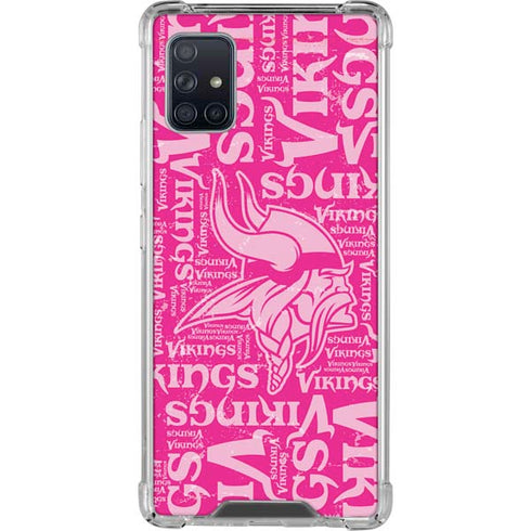 NFL Minnesota Vikings - Blast Pink Galaxy A51 5G Clear Case