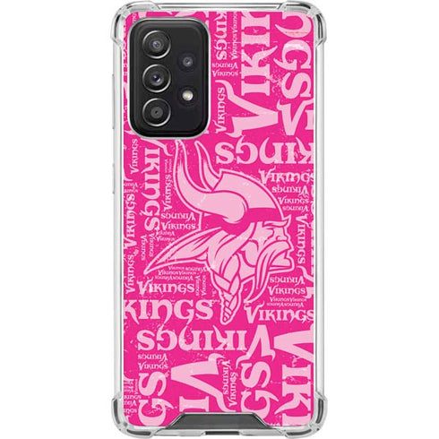 NFL Minnesota Vikings - Blast Pink Galaxy A52 5G Clear Case