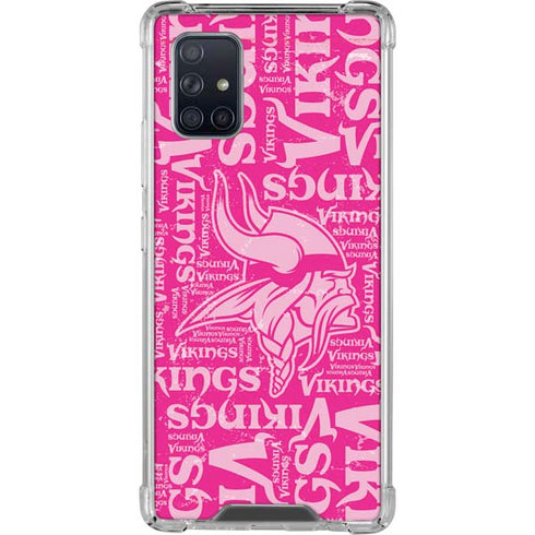 NFL Minnesota Vikings - Blast Pink Galaxy A71 5G Clear Case