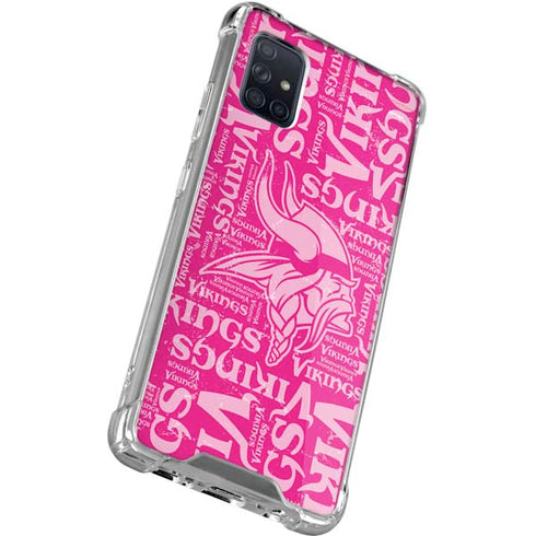 NFL Minnesota Vikings - Blast Pink Galaxy A71 5G Clear Case