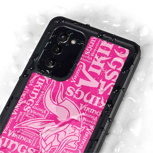 NFL Minnesota Vikings - Blast Pink Galaxy Note20 5G Waterproof Case