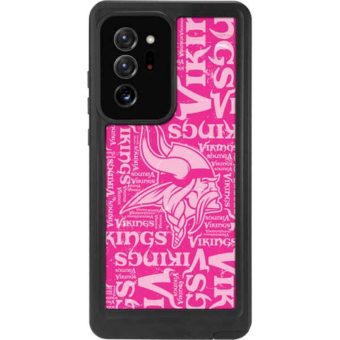 NFL Minnesota Vikings - Blast Pink Galaxy Note20 Ultra 5G Waterproof Case