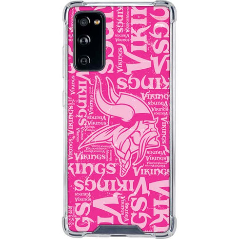 NFL Minnesota Vikings - Blast Pink Galaxy S20 FE Clear Case