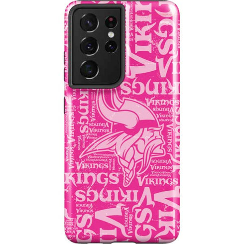 NFL Minnesota Vikings - Blast Pink Galaxy S21 Ultra 5G Pro Case