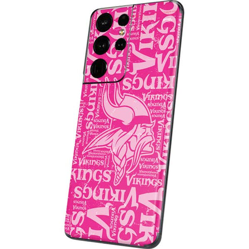 NFL Minnesota Vikings - Blast Pink Galaxy S21 Ultra 5G Skin