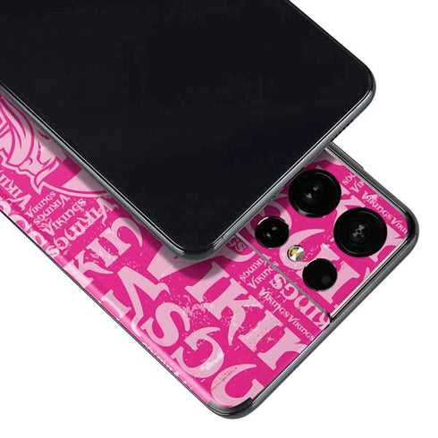 NFL Minnesota Vikings - Blast Pink Galaxy S21 Ultra 5G Skin