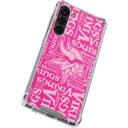 NFL Minnesota Vikings - Blast Pink Galaxy S23 Plus Clear Case