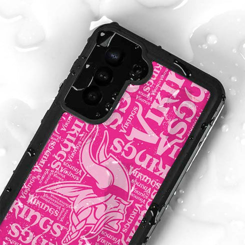 NFL Minnesota Vikings - Blast Pink Galaxy S23 Plus Waterproof Case