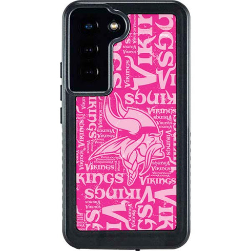 NFL Minnesota Vikings - Blast Pink Galaxy S23 Waterproof Case