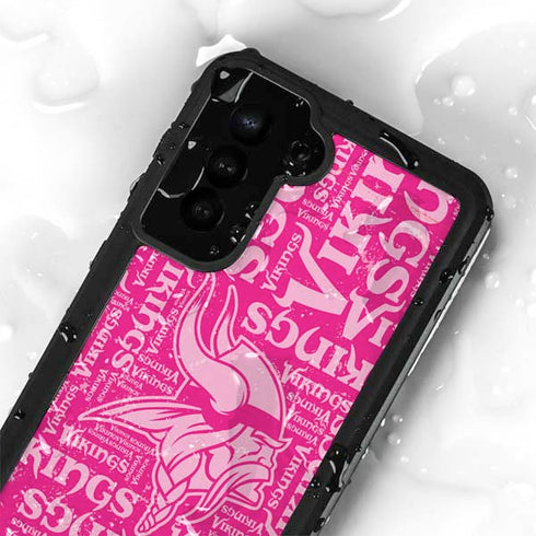 NFL Minnesota Vikings - Blast Pink Galaxy S23 Waterproof Case