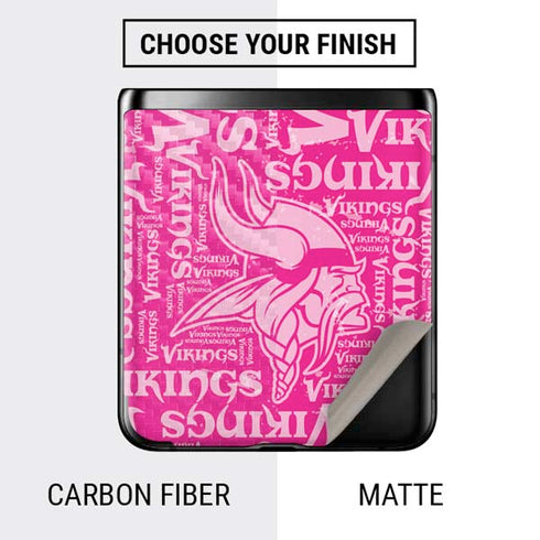 NFL Minnesota Vikings - Blast Pink Galaxy Z Flip Skin