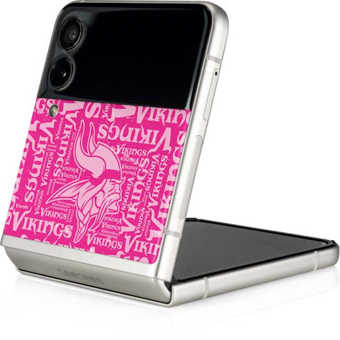 NFL Minnesota Vikings - Blast Pink Galaxy Z Flip3 5G Skin