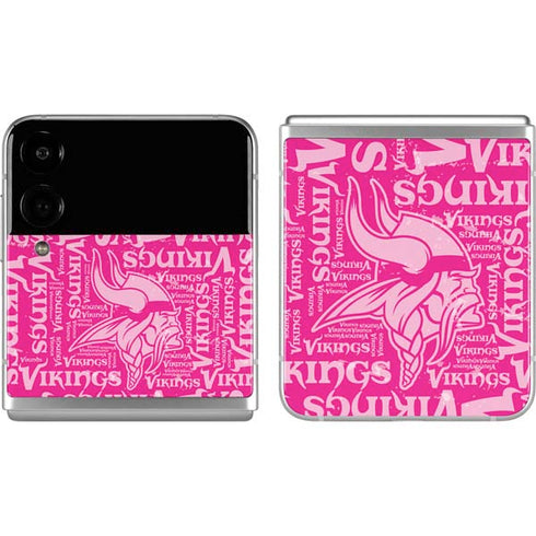 NFL Minnesota Vikings - Blast Pink Galaxy Z Flip4 5G Skin