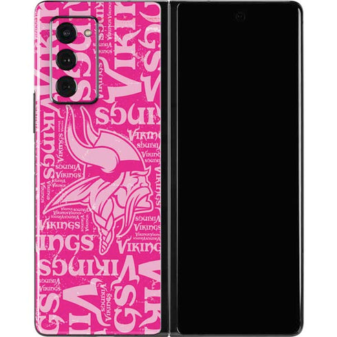 NFL Minnesota Vikings - Blast Pink Galaxy Z Fold2 5G Skin