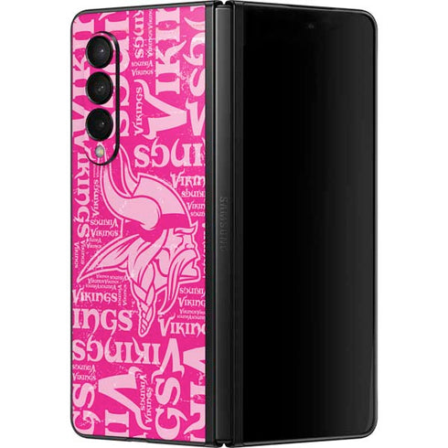 NFL Minnesota Vikings - Blast Pink Galaxy Z Fold3 5G Skin