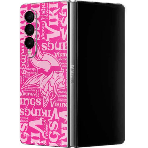 NFL Minnesota Vikings - Blast Pink Galaxy Z Fold4 5G Skin