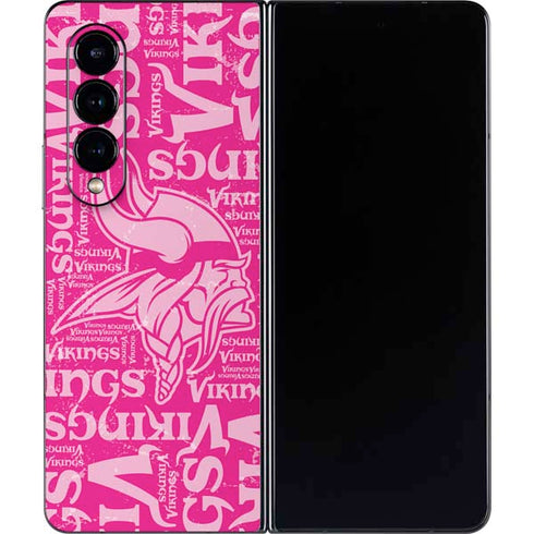 NFL Minnesota Vikings - Blast Pink Galaxy Z Fold4 5G Skin