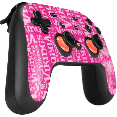 NFL Minnesota Vikings - Blast Pink Google Stadia Controller Skin