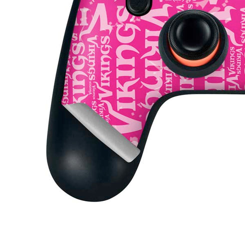 NFL Minnesota Vikings - Blast Pink Google Stadia Controller Skin