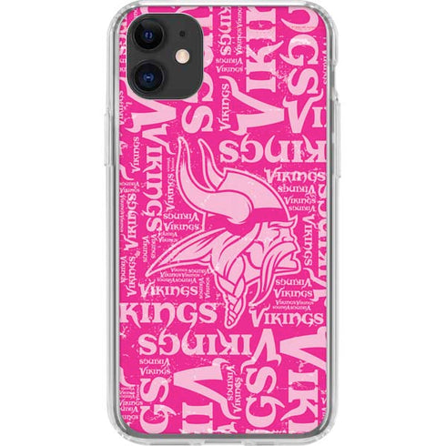 NFL Minnesota Vikings - Blast Pink iPhone 11 Clear Case