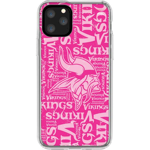 NFL Minnesota Vikings - Blast Pink iPhone 11 Pro Clear Case
