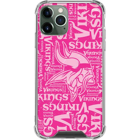 NFL Minnesota Vikings - Blast Pink iPhone 11 Pro Max Clear Case