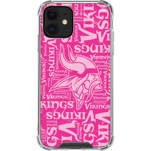 NFL Minnesota Vikings - Blast Pink iPhone 12 Mini Clear Case