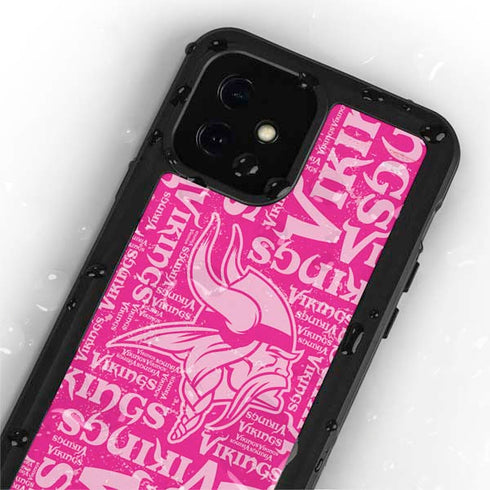 NFL Minnesota Vikings - Blast Pink iPhone 12 Mini Waterproof Case