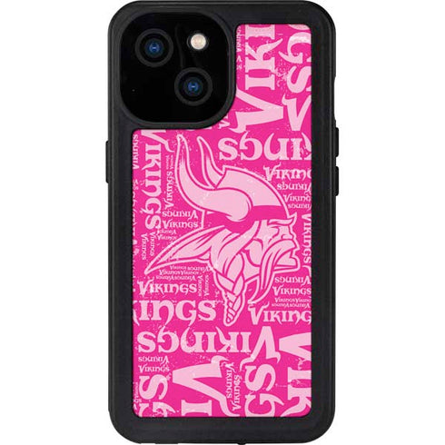NFL Minnesota Vikings - Blast Pink iPhone 13 Mini Waterproof Case