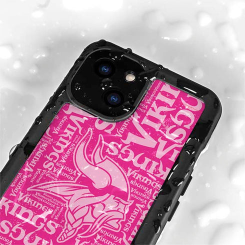 NFL Minnesota Vikings - Blast Pink iPhone 13 Mini Waterproof Case