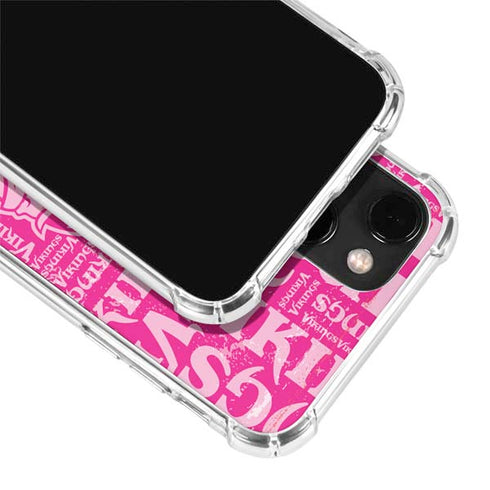 NFL Minnesota Vikings - Blast Pink iPhone 15 Plus Clear Case