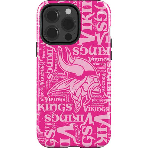 NFL Minnesota Vikings - Blast Pink iPhone 15 Pro Impact Case