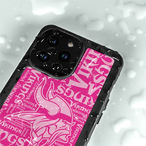 NFL Minnesota Vikings - Blast Pink iPhone 14 Pro Max Waterproof Case