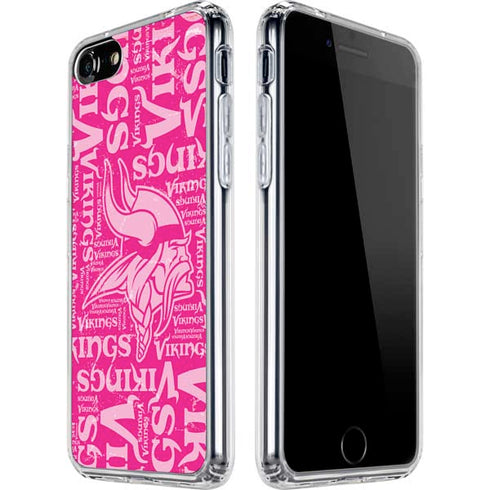 NFL Minnesota Vikings - Blast Pink iPhone SE (2nd & 3rd Gen) Clear Case