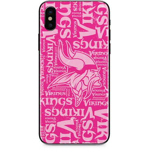 NFL Minnesota Vikings - Blast Pink iPhone X Skin