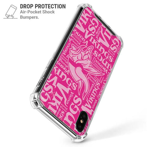 NFL Minnesota Vikings - Blast Pink iPhone X/XS Clear Case