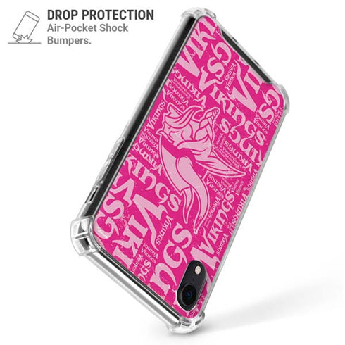 NFL Minnesota Vikings - Blast Pink iPhone XR Clear Case