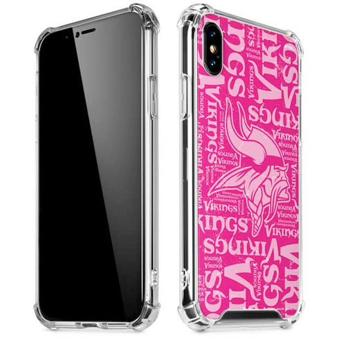 NFL Minnesota Vikings - Blast Pink iPhone XS Max Clear Case