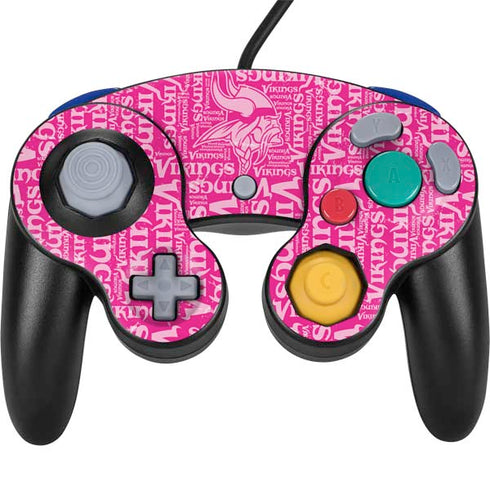NFL Minnesota Vikings - Blast Pink Nintendo GameCube Controller Skin