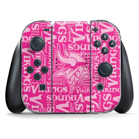 NFL Minnesota Vikings - Blast Pink Nintendo Switch (2017-2021) Joy-Con Controller Skin