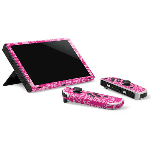 NFL Minnesota Vikings - Blast Pink Nintendo Switch OLED (2021) Skin