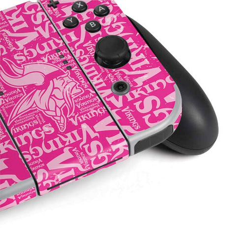 NFL Minnesota Vikings - Blast Pink Nintendo Switch OLED (2021) Skin