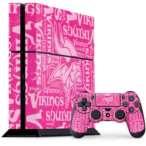 NFL Minnesota Vikings - Blast Pink PS4 Console and Controller Bundle Skin