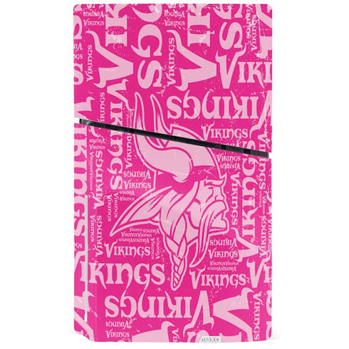 NFL Minnesota Vikings - Blast Pink PS5 Slim Disk Bundle Skin